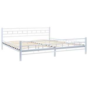 vidaXL Lovos rėmas, baltos sp., 180x200 cm, metalas