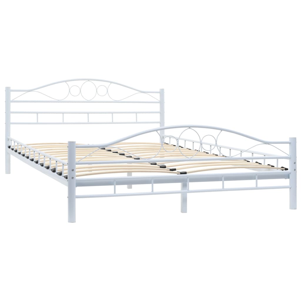 

vidaXL Bedframe metaal wit 140x200 cm