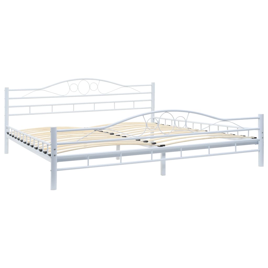 

vidaXL Bedframe metaal wit 180x200 cm