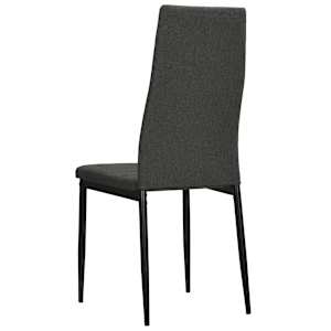 Jídelní židle 2 ks tmavě šedé textil - obrázek 5