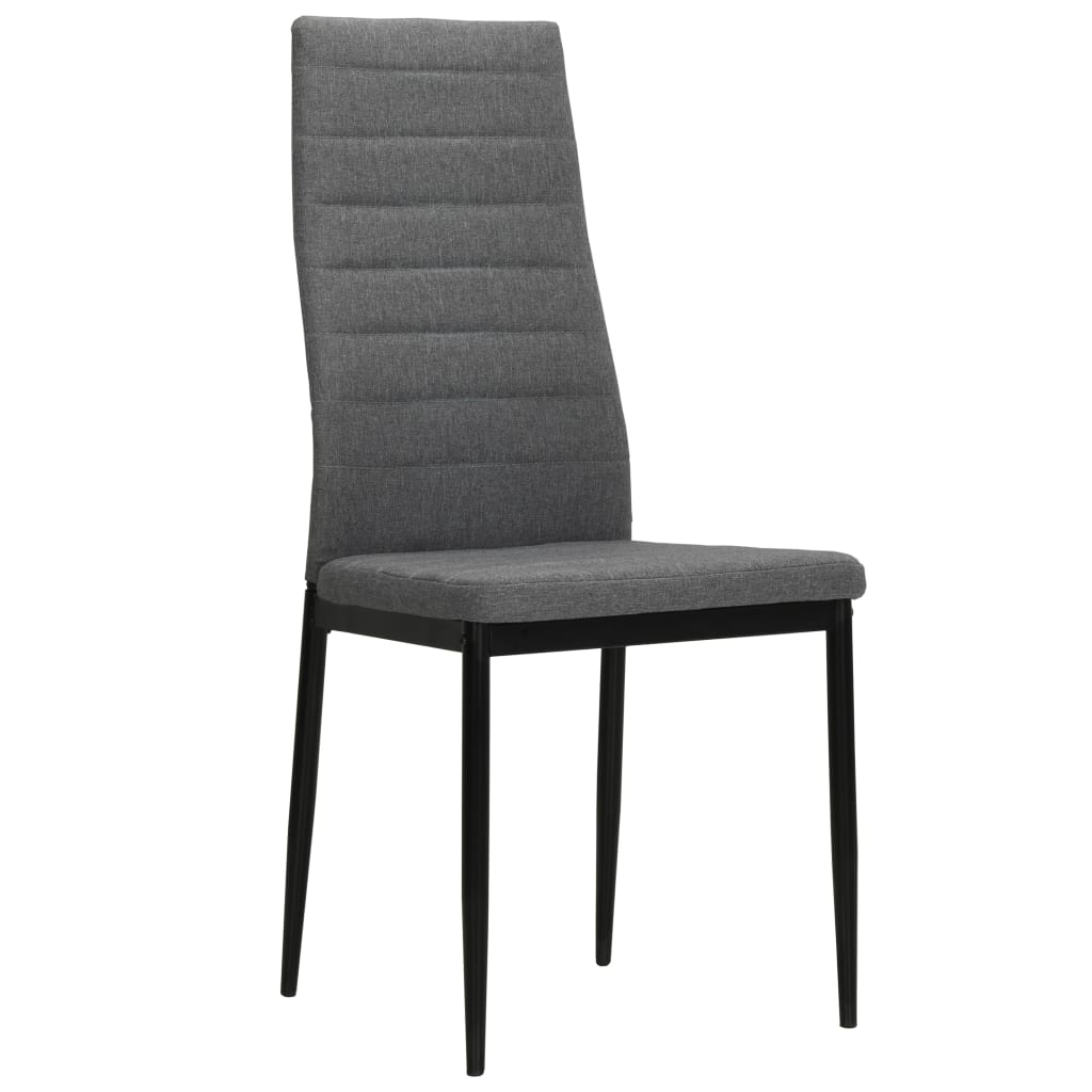 

vidaXL Eetkamerstoelen 2 st stof lichtgrijs