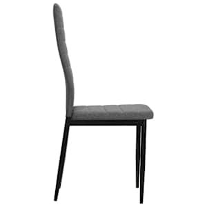 Jídelní židle 2 ks světle šedé textil - obrázek 4