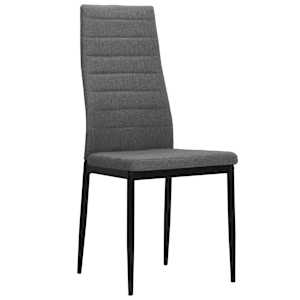 Jídelní židle 4 ks světle šedé textil - obrázek 2