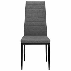 Jídelní židle 4 ks světle šedé textil - obrázek 3