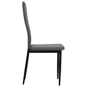 Jídelní židle 4 ks světle šedé textil - obrázek 4