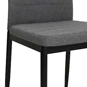 Jídelní židle 4 ks světle šedé textil - obrázek 6