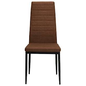 Jídelní židle 4 ks hnědé textil - obrázek 3