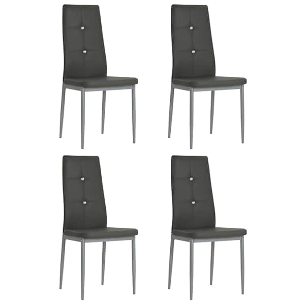 vidaXL s&ouml;&ouml;gitoolid 4 tk, hall, kunstnahk