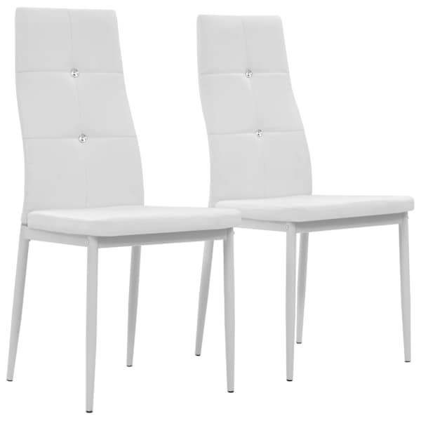 vidaXL s&ouml;&ouml;gitoolid 2 tk, valge, kunstnahk