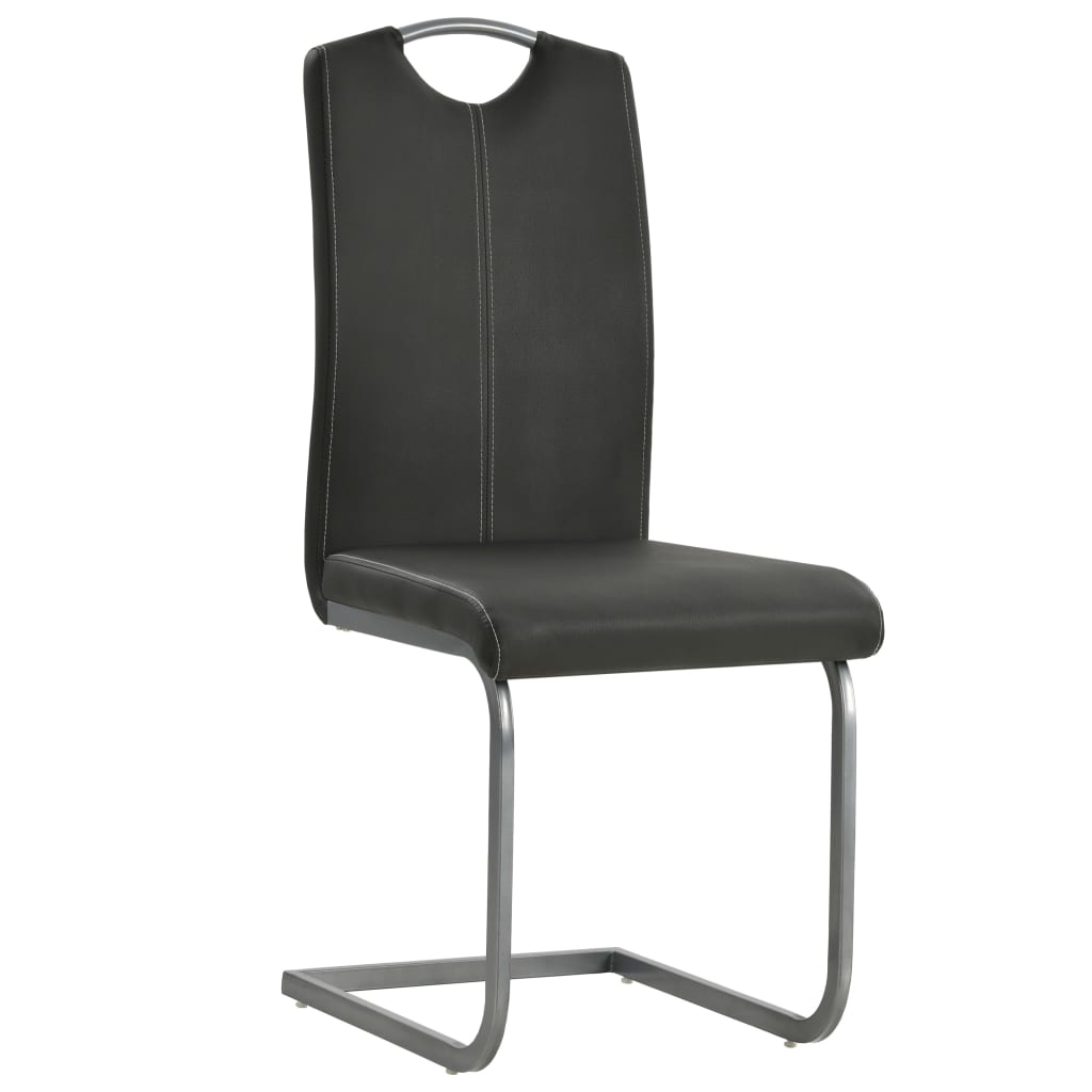 

vidaXL Eetkamerstoelen 4 st kunstleer grijs