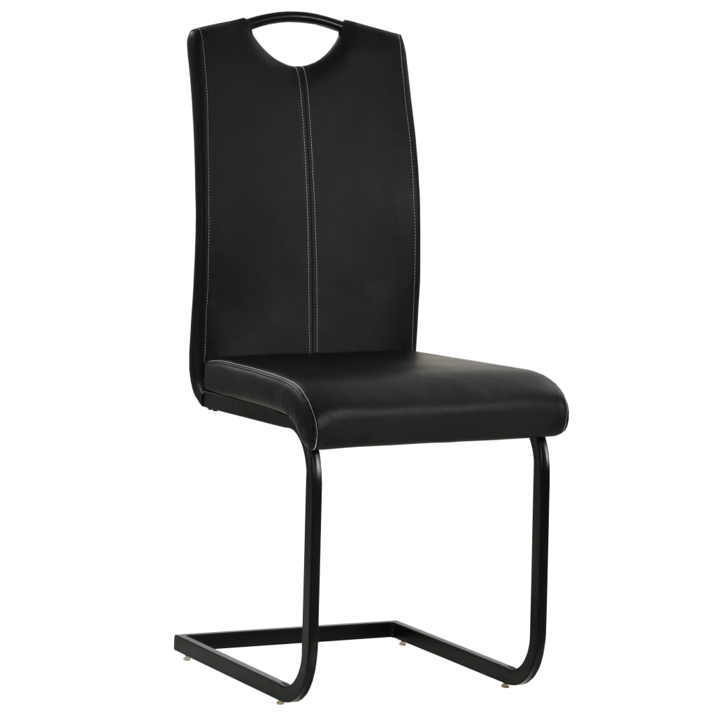 

vidaXL Eetkamerstoelen 2 st kunstleer zwart