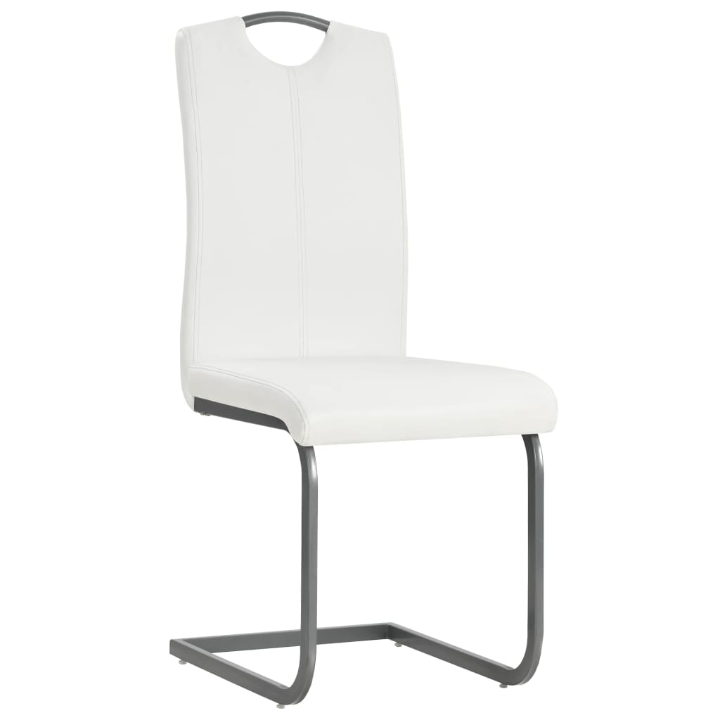 

vidaXL Eetkamerstoelen 2 st kunstleer wit