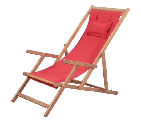 Vidaxl Folding Beach Chair Fabric Wood Frame Outdoor Seat Lounge Vidaxl Folding Beach Chair Fabric And Wooden Frame Multi Colors