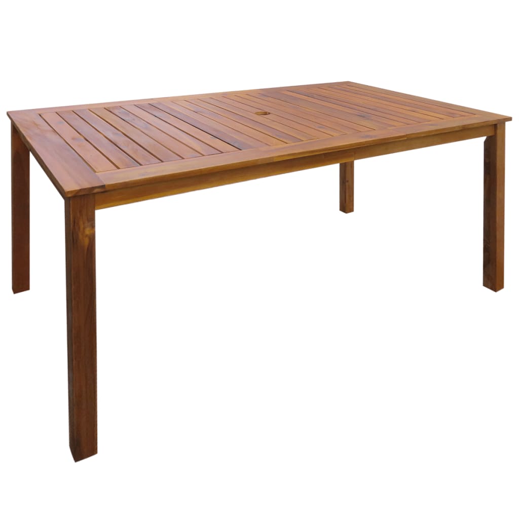 vidaXL Set de comedor de jardín 7 piezas madera maciza de acacia