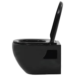 Závěsné WC keramické černé - obrázek 5