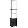 vidaXL raamaturiiul, nulupuit ja teras, 40,5 x 32,5 x 180 cm