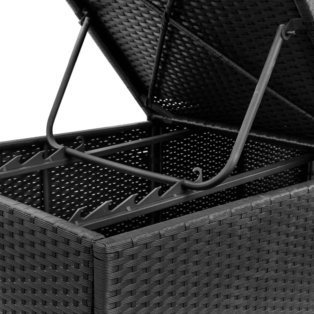 Patio Lounge Chair with Adjustable Backrest Sunlounger Poly Rattan vidaXL - Picture 28 of 35
