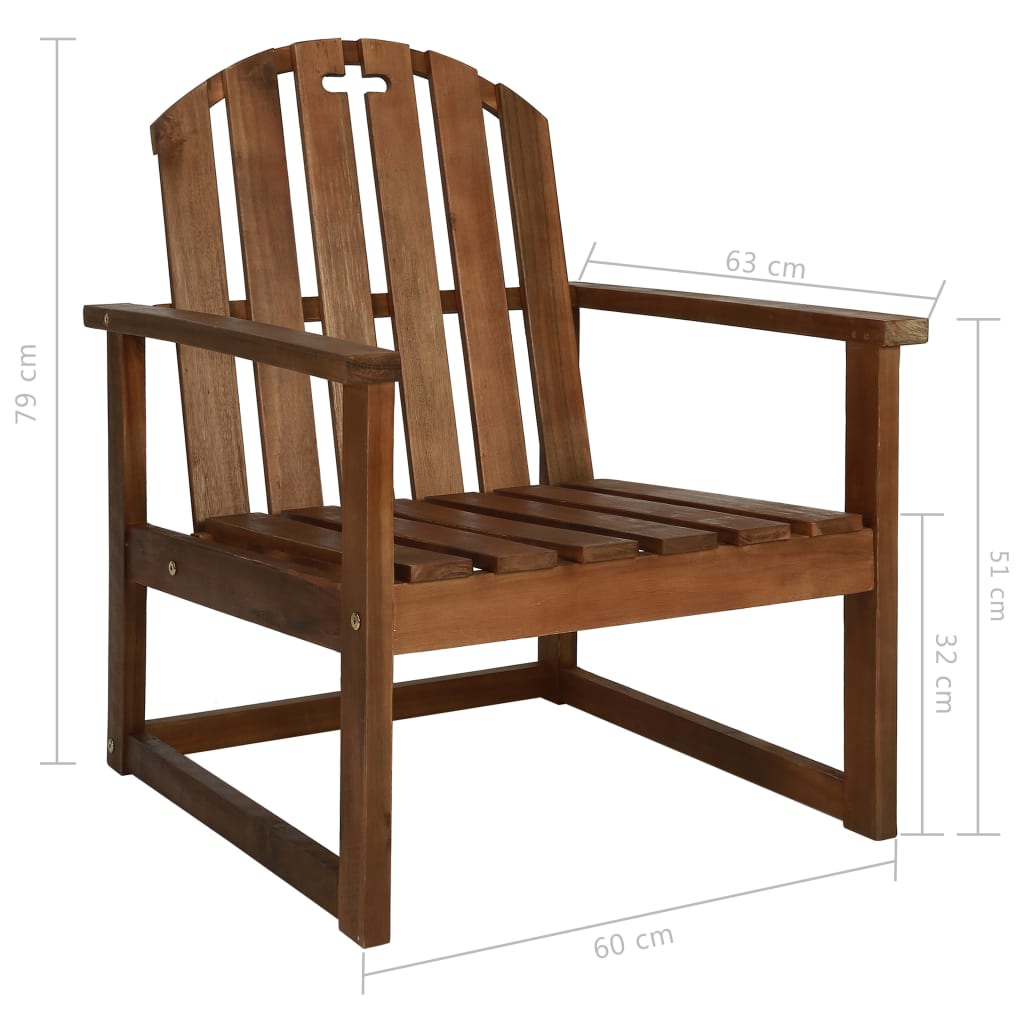 Garden Sofa Chairs 2 Pcs Solid Acacia Wood VidaXL 19 width=274