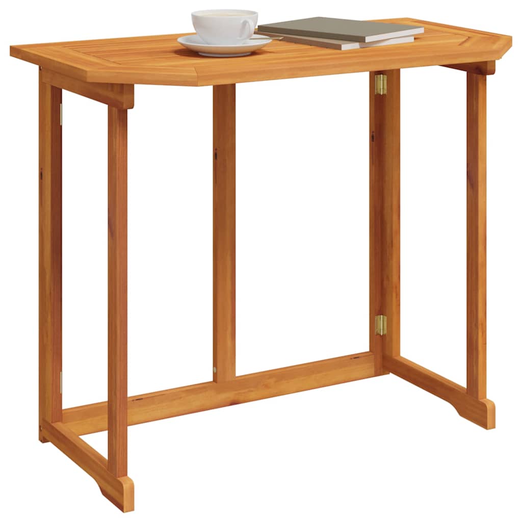 vidaXL tömör akácfa bisztró asztal 90 x 50 x 75 cm
