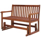 vidaxL Banco balancín de jardín 125 cm madera maciza acacia