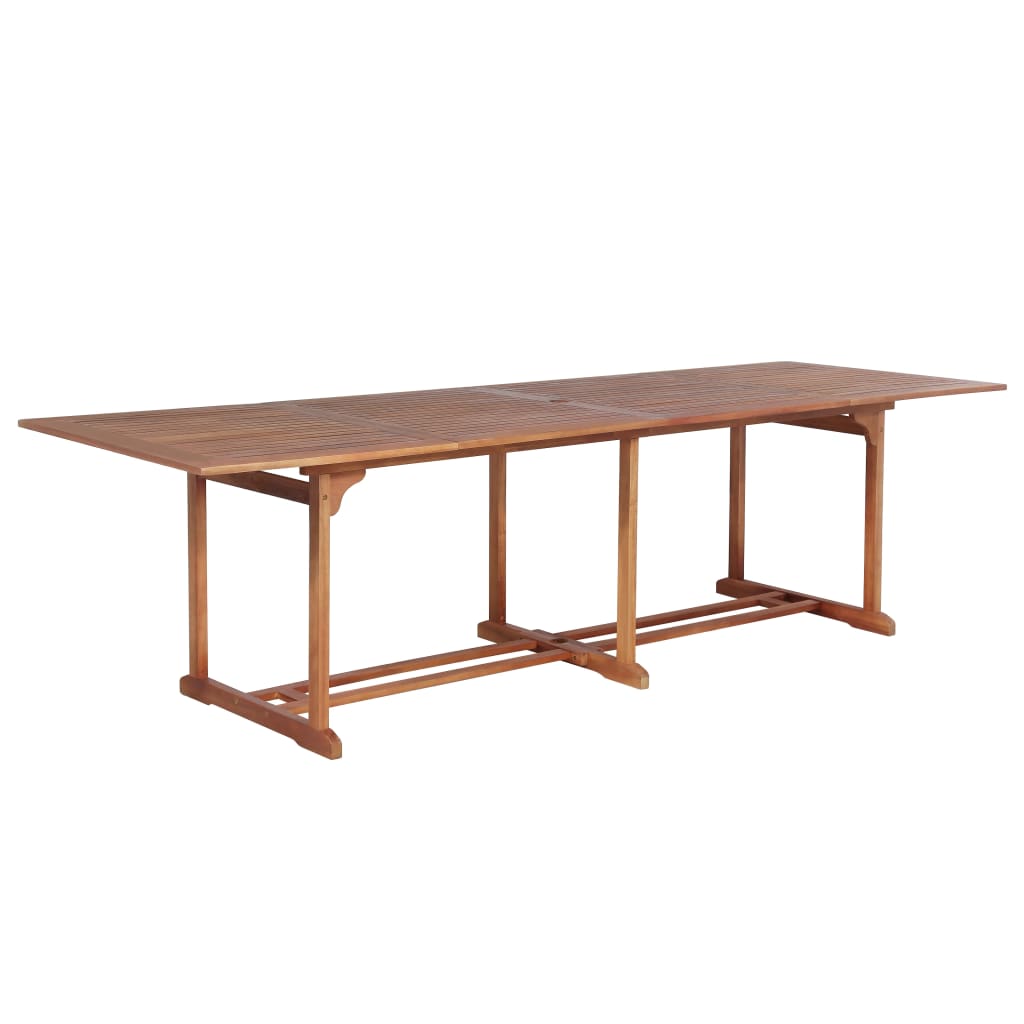 vidaXL Set de comedor de jardín 13 piezas madera maciza de acacia