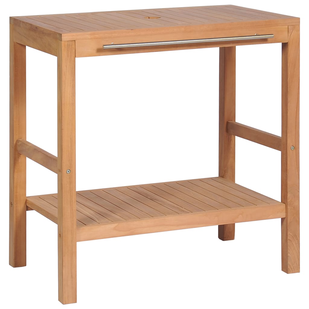 Solid Teak Bathroom Vanity Cabinet with Baskets - 29.1in & 51.2in Versions vidaX - Picture 5 of 28
