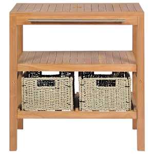 vidaXL Vonios spintelė su 2 krep&scaron;iais, tikmed. med. masyv., 74x45x75cm