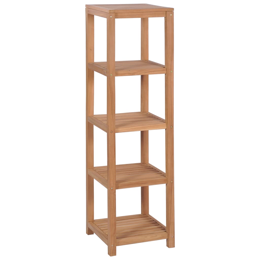 Image of vidaXL 4-Tier Bathroom Storage Rack Solid Teak 42x42x165 cm