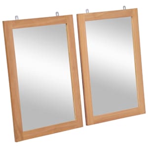 vidaXL Sieniniai veidrodžiai, 2 vnt., 50x70 cm, tikmedžio masyvas