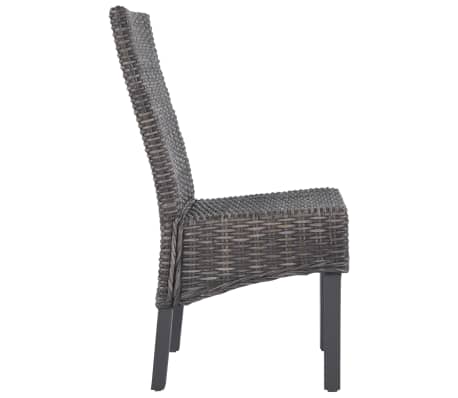 vidaXL Esszimmerstühle 2 Stk. Braun Kubu Rattan und Mango Holz vidaXL Esszimmerstühle 2 Stk. Braun Kubu Rattan und Mango Holz