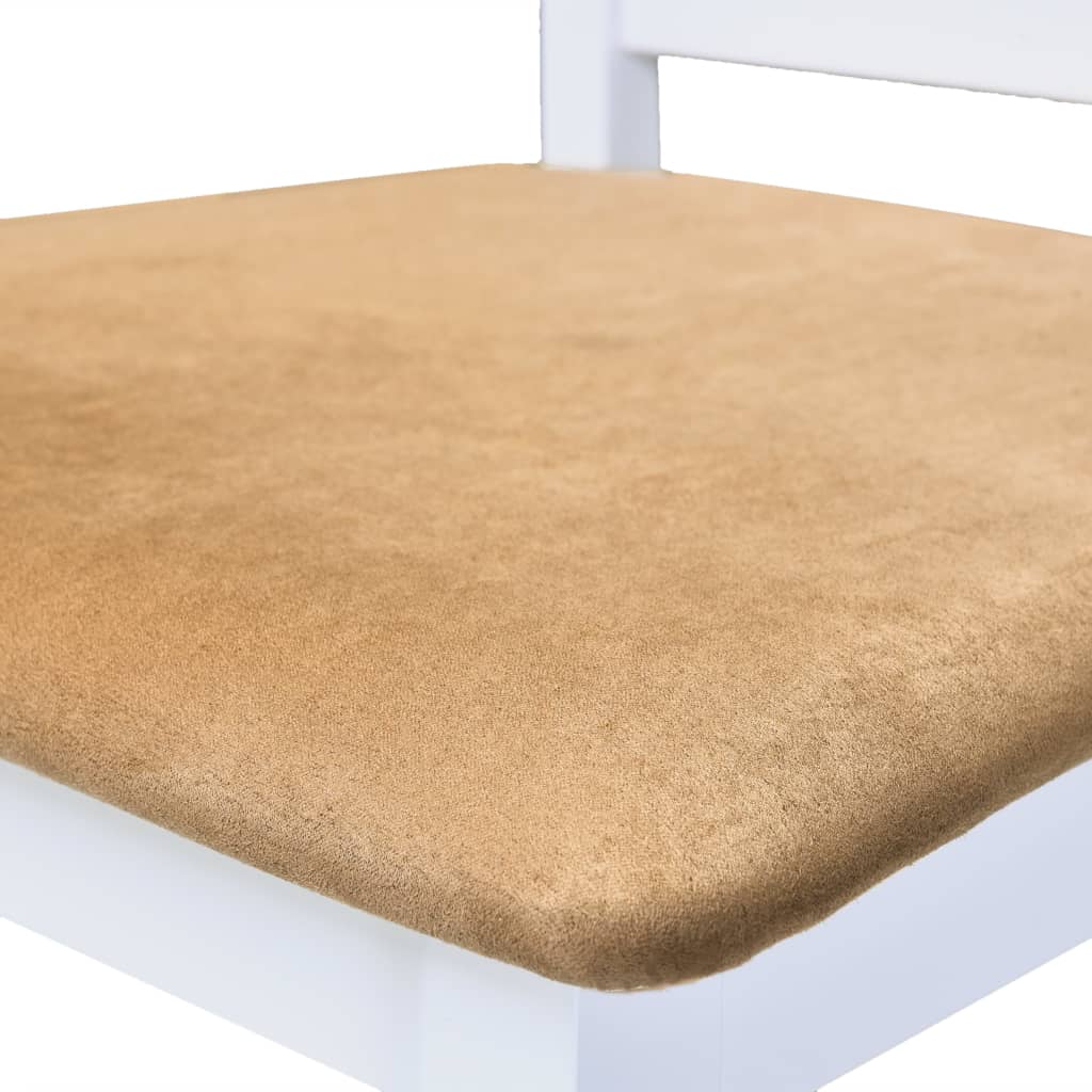 Bartisch mit Stühlen 3-tlg. Massivholz Braun und Weiß | Stepinfit.de
