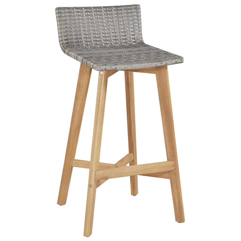 

vidaXL Barstoelen 2 st massief acaciahout
