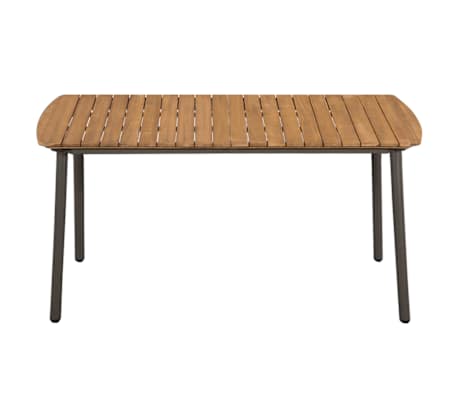 vidaXL Tuintafel 150x90x72 cm massief acaciahout en staal