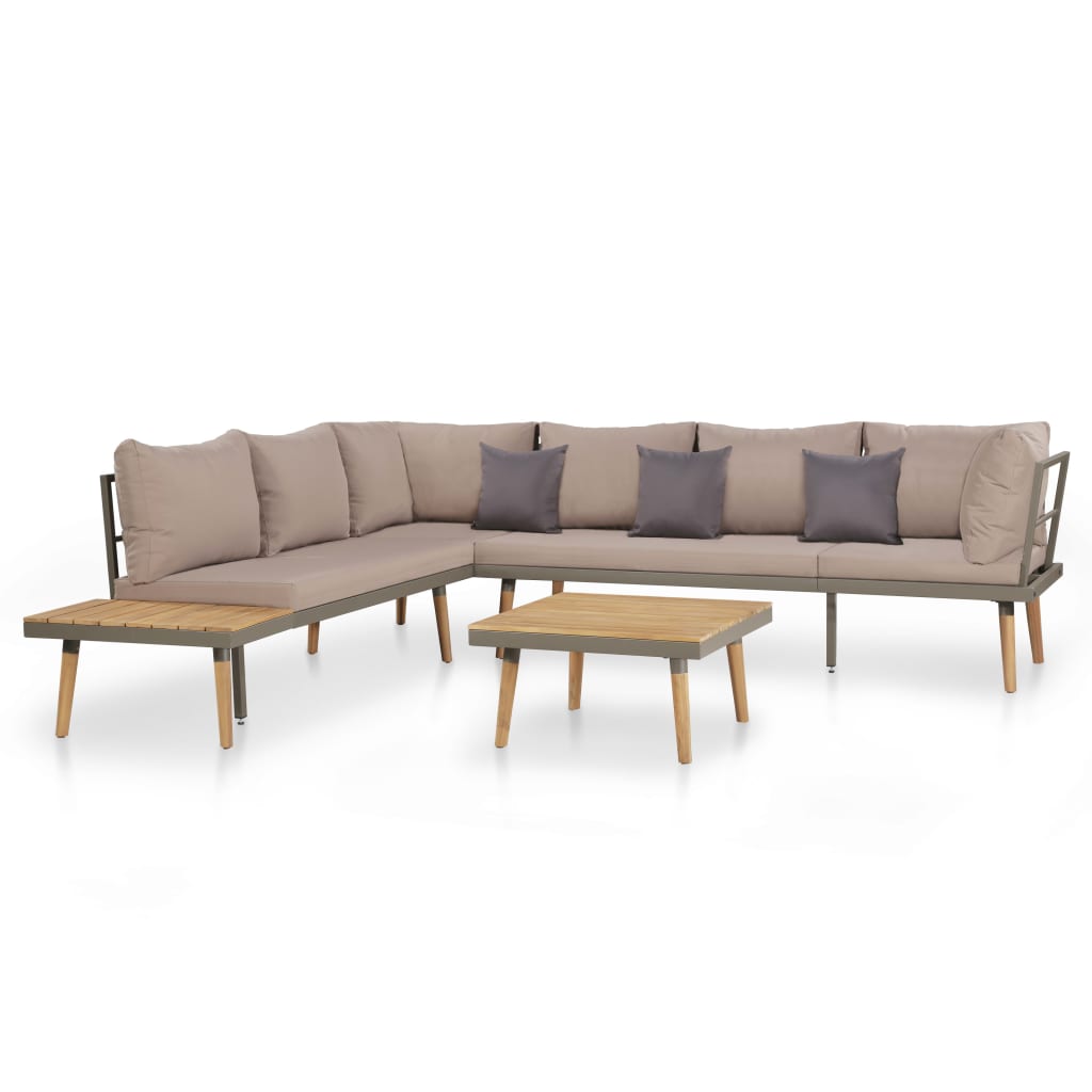 vidaXL Garden Sofa Set 19 Pieces Solid Acacia Wood and Steel vidaXL