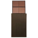 vidaXL Containerberging enkel 76x78x120 cm poly rattan bruin
