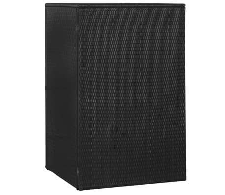 vidaXL Containerberging enkel 76x78x120 cm poly rattan zwart
