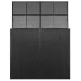 vidaXL Containerberging dubbel 153x78x120 cm poly rattan zwart