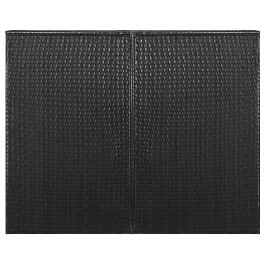 

vidaXL Containerberging dubbel 153x78x120 cm poly rattan zwart