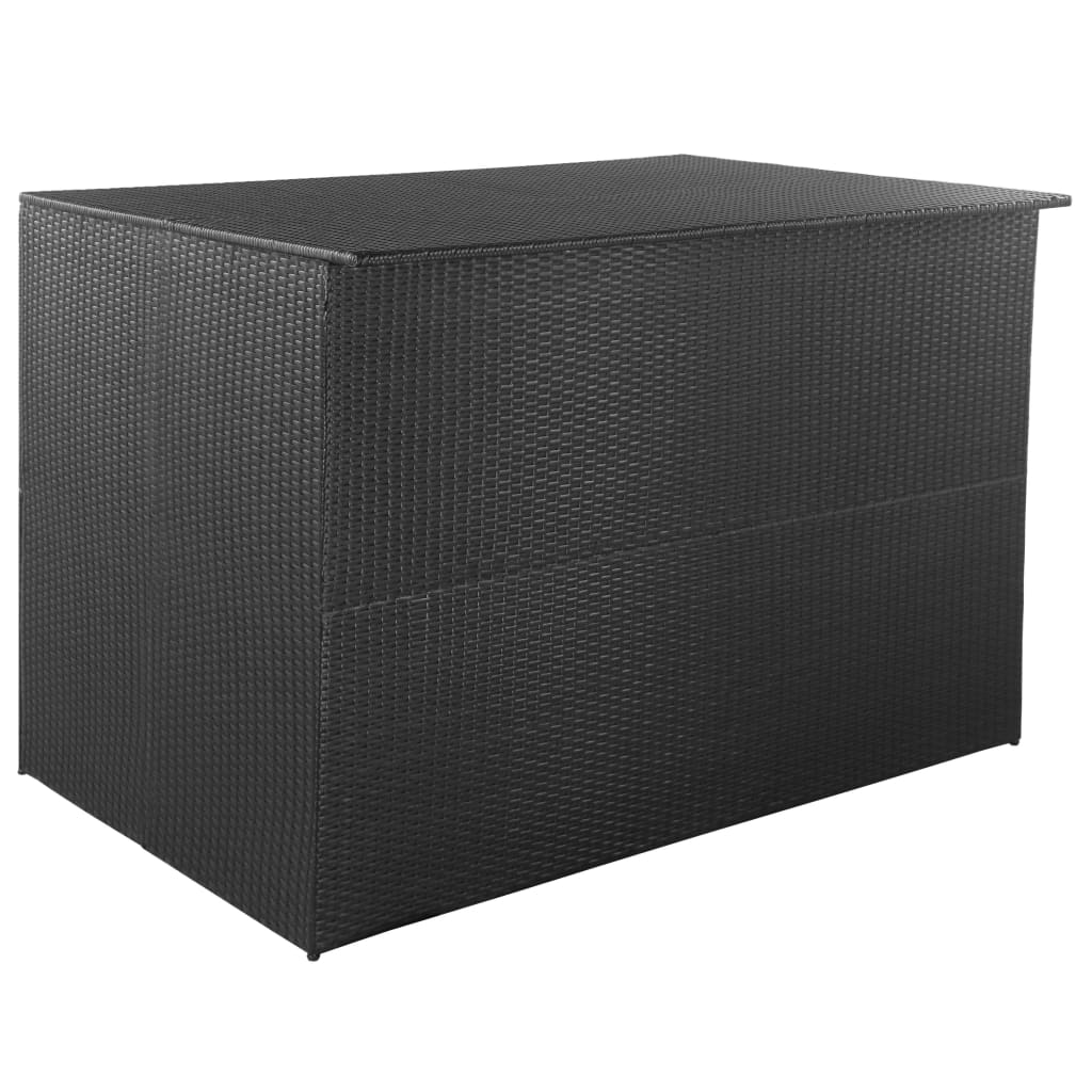 vidaXL Boîte de rangement de jardin Noir 150x100x100 cm Résine tressée