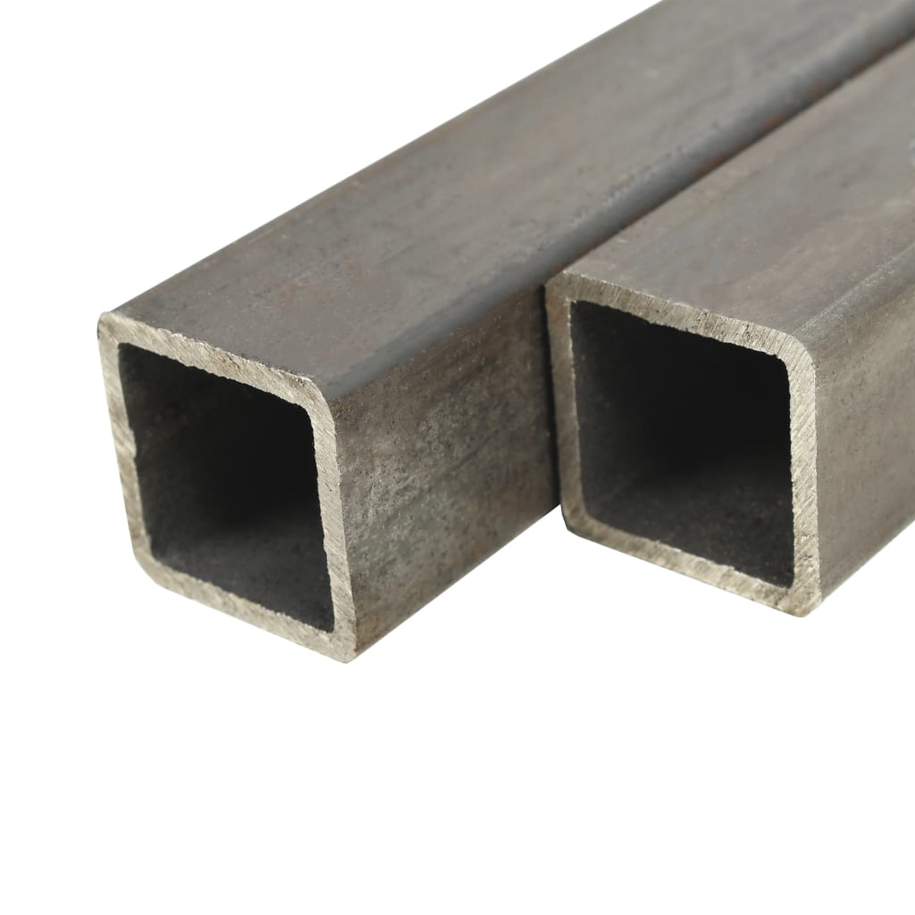 vidaXL 6 Tubos acero estructural cuadrados sección caja 2 m 20x20x2mm 20 x 20 x 2 mm