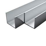 vidaXL Hliníkové kanály 4 ks U-profil 1m 35x35x2mm