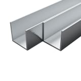 vidaXL Hliníkové kanály 4 ks U-profil 2m 35x35x2mm