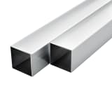 vidaXL Aluminiumsrør firkantede 6 stk 1m 25x25x2mm