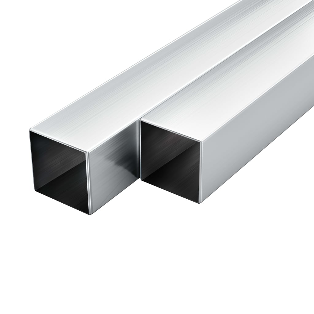 vidaXL Tubos de alumínio 6 pcs quadrado 2m 25x25x2mm