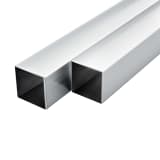 vidaXL Kokerbuizen vierkant 1m 40x40x2mm aluminium 6 st