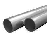 vidaXL Buizen rond V2A 1m Ø30x1,8mm roestvrij staal 2 st