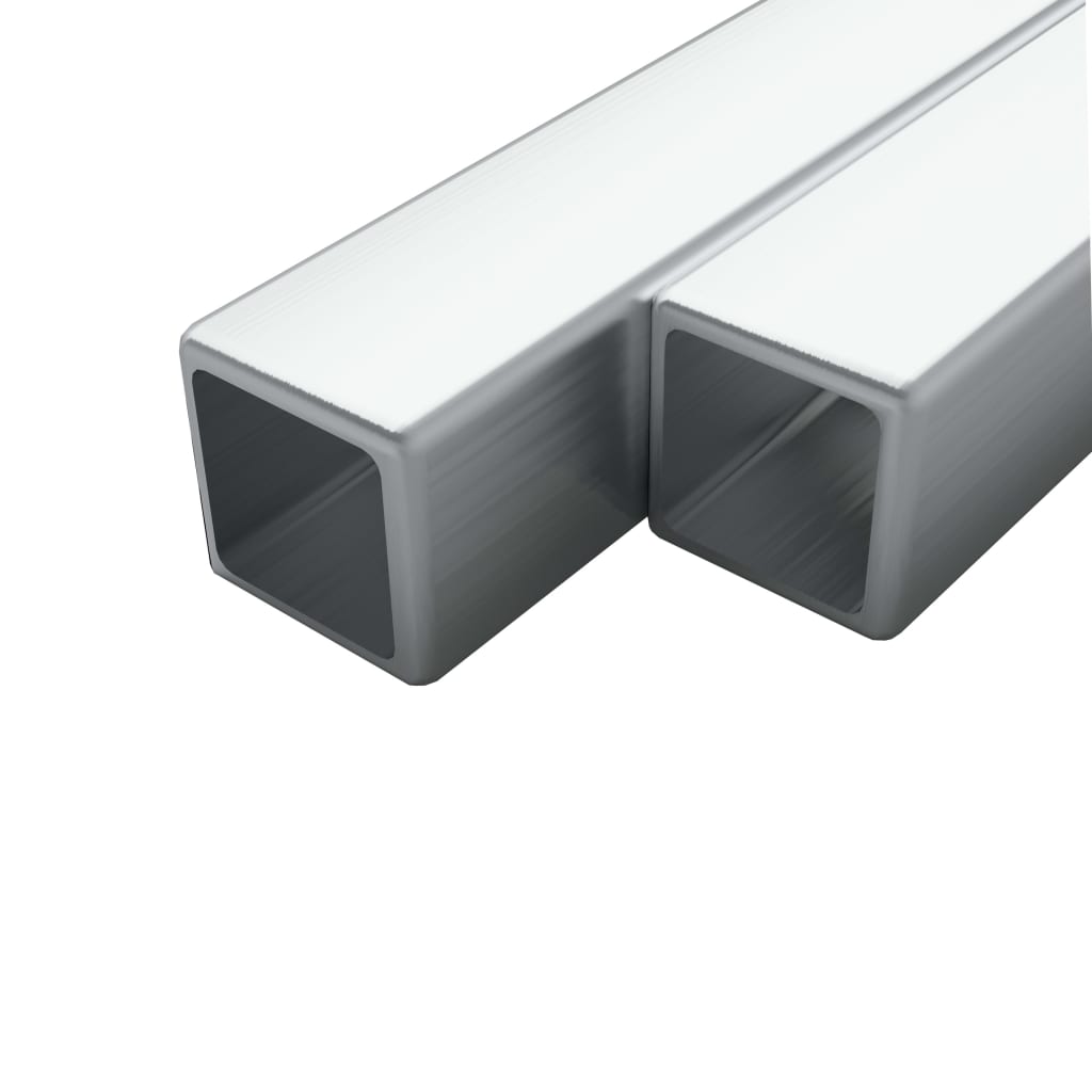 vidaXL Tuburi oțel inoxidabil, 2 buc, 20x20x1,9 mm, pătrat, V2A, 1 m vidaXL