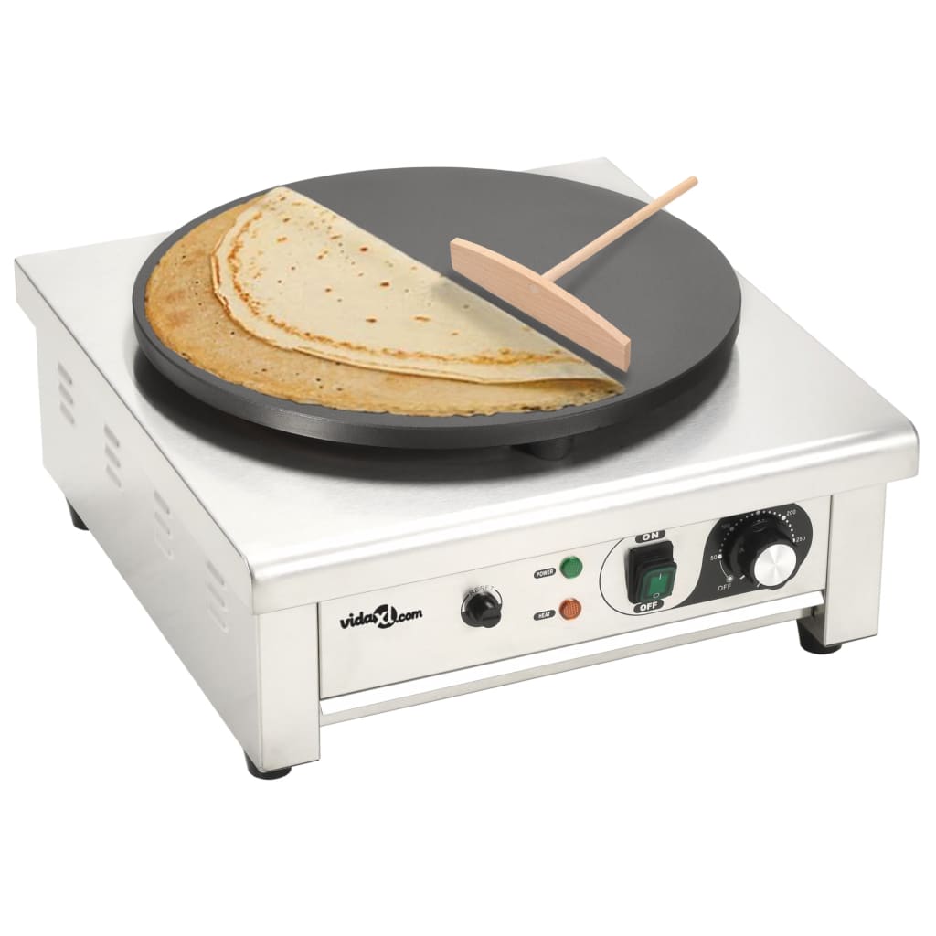  Crêpière électrique avec bac de récupération 40 cm 3000 W