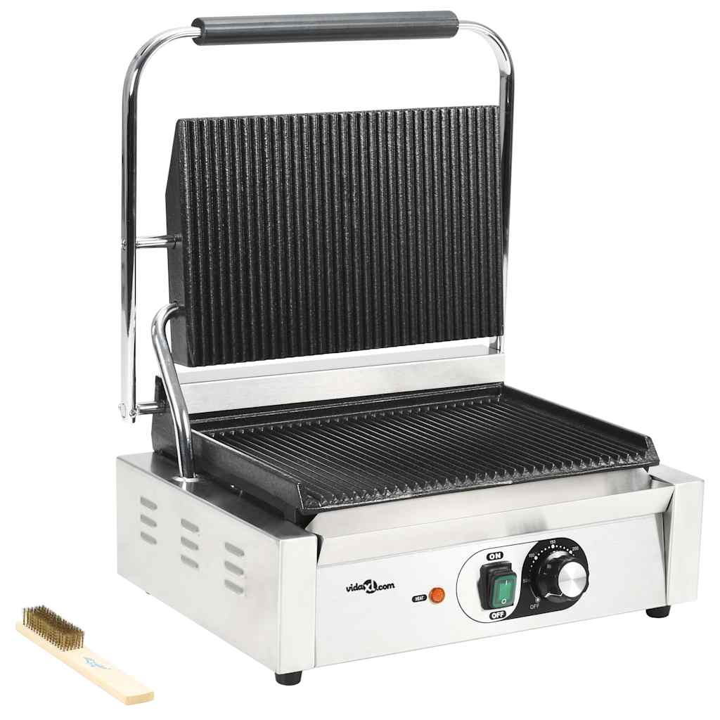 vidaXL Rýhovaný gril na panini 2200 W 43 x 30,5 x 20 cm