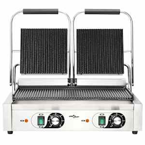 Dvojitý panini gril rýhovaný 3600 W 57 x 30,5 x 20 cm - obrázek 4
